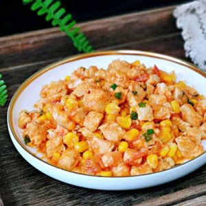 Ức gà ngô sốt cà chua ít calo cho những bạn đang giảm cân